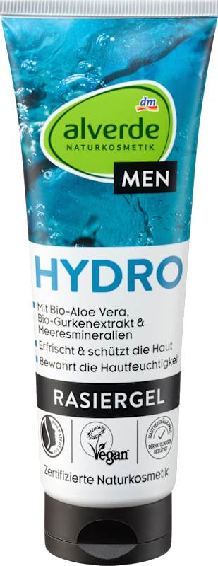 alverde MEN gel de rasage Hydro 125 ml