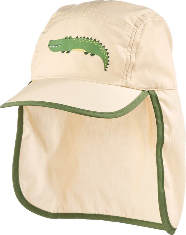 ALANA Casquette à protège-nuque motif crocodile beige, Taille 54/55