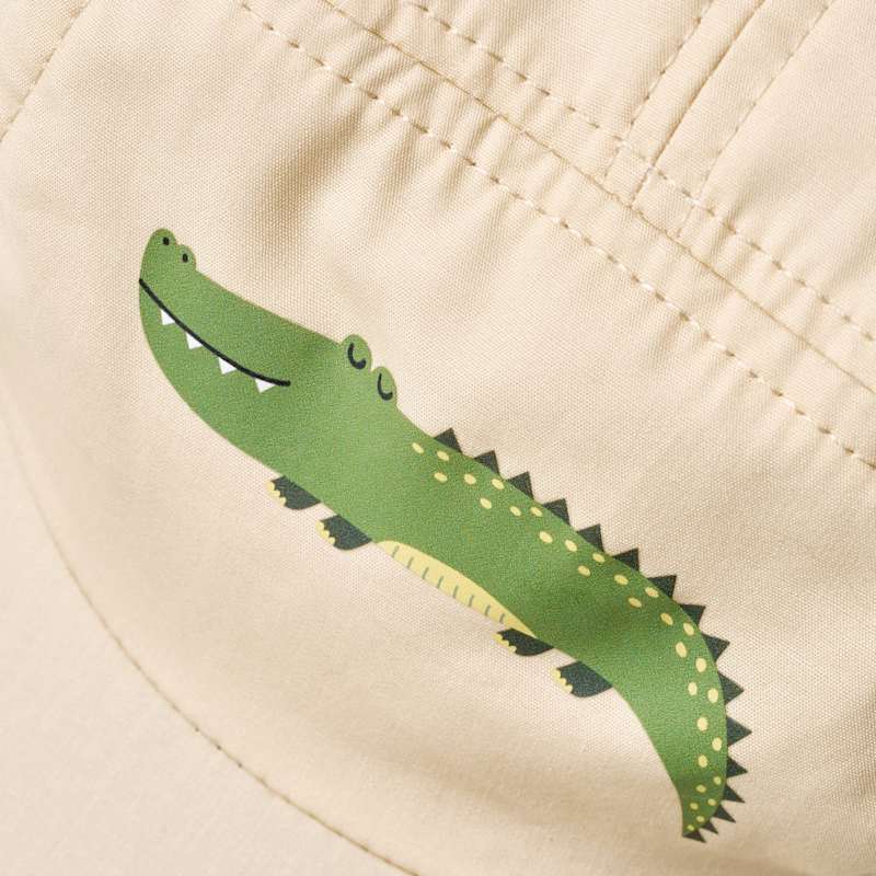 ALANA Casquette à protège-nuque motif crocodile beige, Taille 54/55