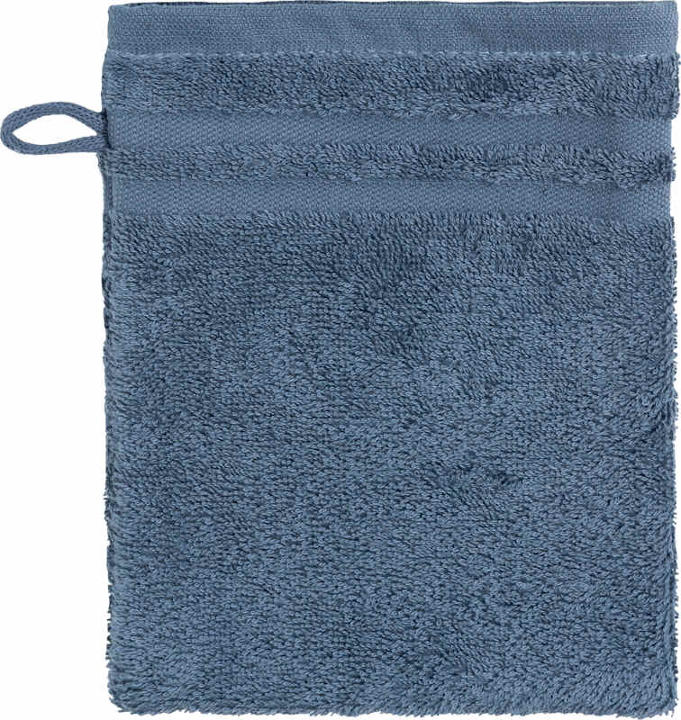 ebelin gant de toilette éponge bleu certifié GOTS 1 pièce