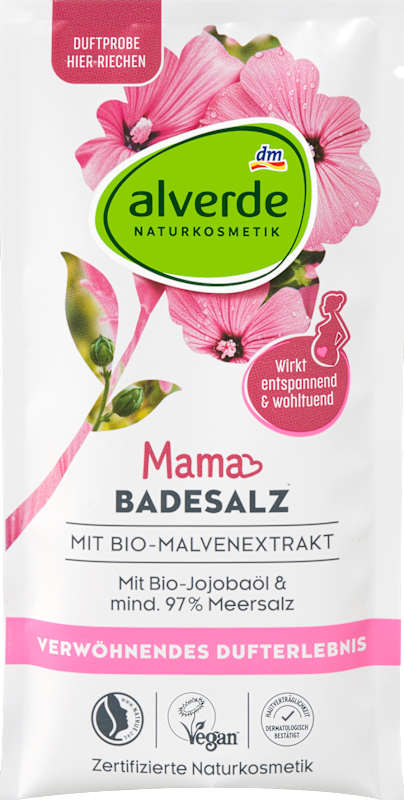 alverde NATURKOSMETIK Sel de bain Mama Mauve & Huile de jojoba 60 g