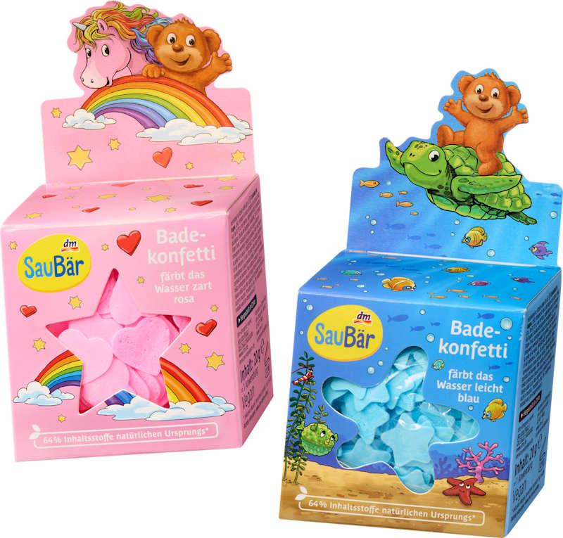 SauBär Confettis de bain pour enfants, 1 pièce