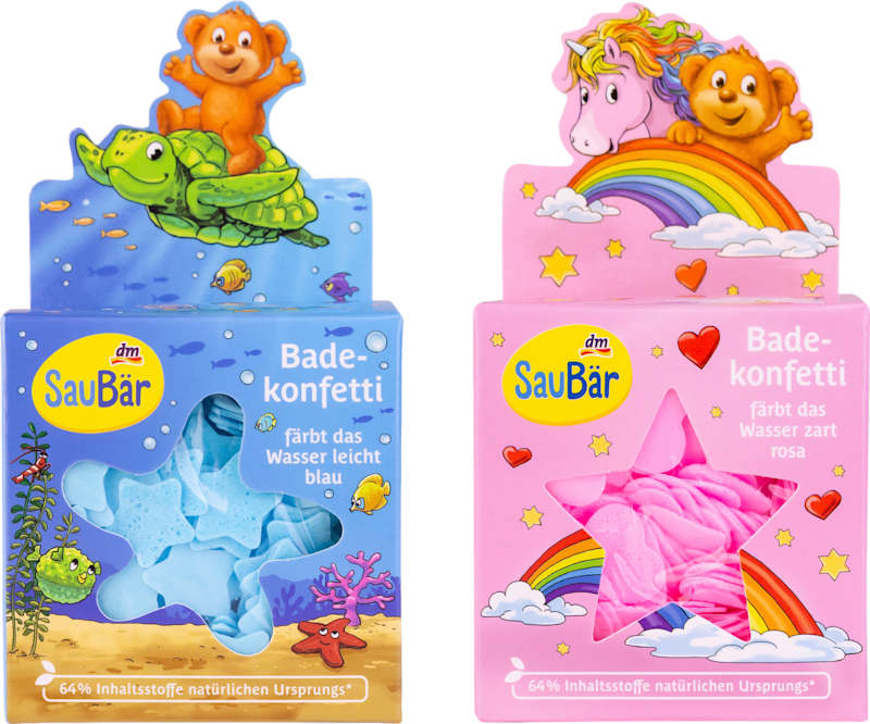 SauBär Confettis de bain pour enfants, 1 pièce