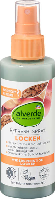 alverde NATURKOSMETIK Spray rafraîchissant pour boucles, 150 ml