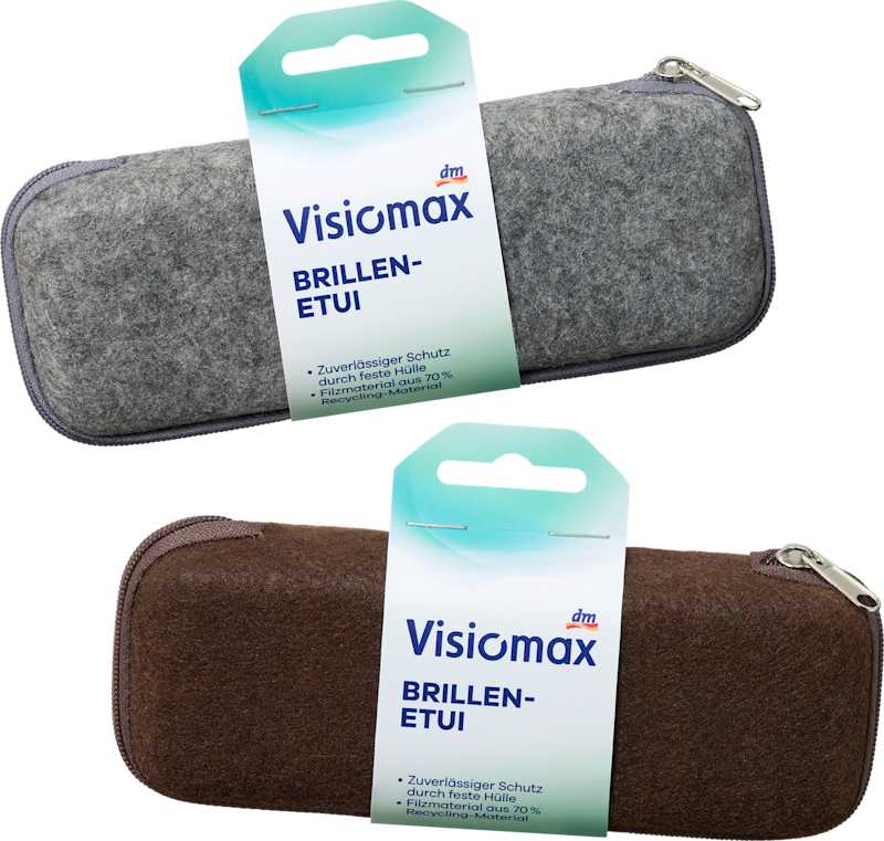 Visiomax Étui à lunettes en feutre avec fermeture éclair 1 pièce