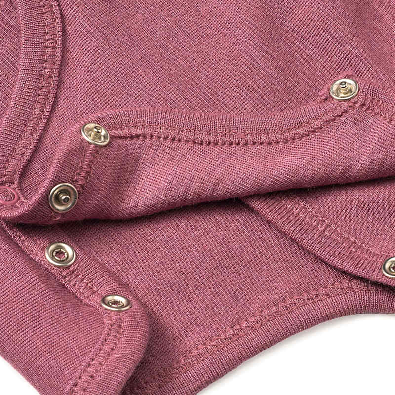 ALANA Body cache-cœur en laine bio et soie rose, Taille 62/68