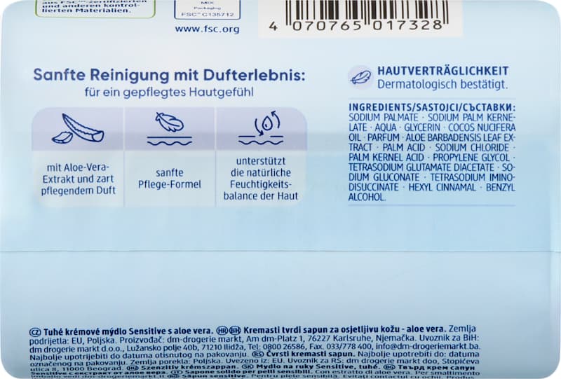 Balea savon crème sensitive 150 g