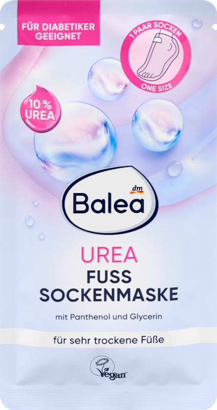 Balea masque pieds chaussettes urée (1 paire) 2 pcs