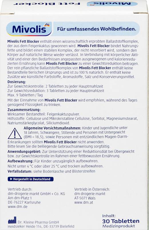 Mivolis Comprimés bloqueur de graisses 30 pc