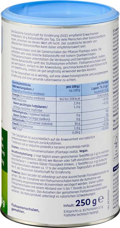 Mivolis Téguments de psyllium moulus 250 g