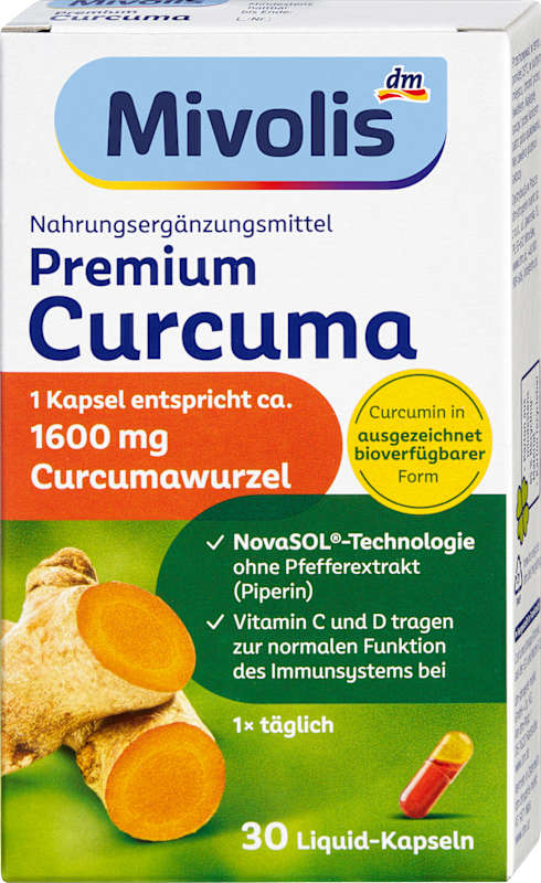 Mivolis Premium curcuma capsules liquides 30 pc 19 g