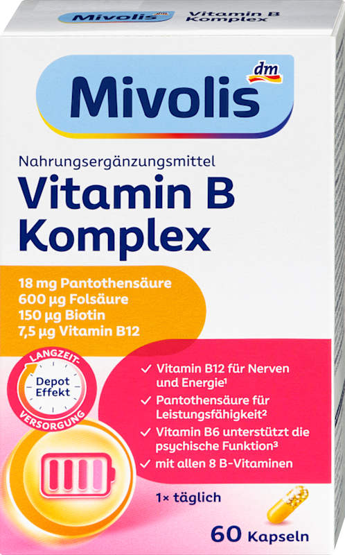 Mivolis complexe vitamine B gélules 60 pièces 33 g