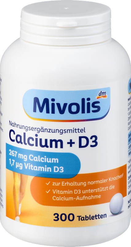 Mivolis Calcium + D3 comprimés 300 pièces 264 g