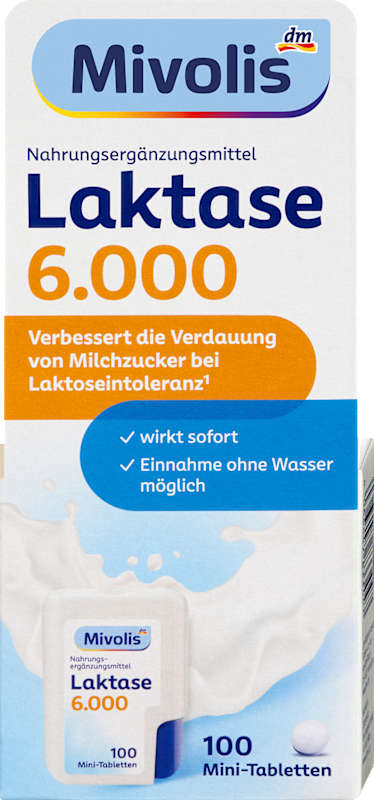 Mivolis Lactase 6.000 mini comprimés 100 pcs 8 g
