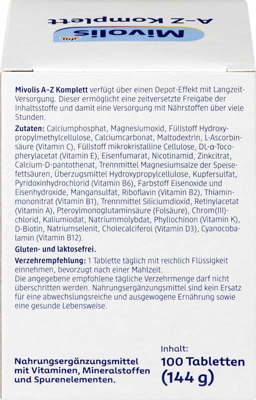 Mivolis A-Z Komplett comprimés 100 pièces 144 g