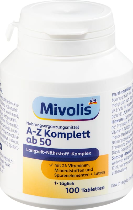 Mivolis A-Z Complet Depot dès 50 ans, comprimés, 100 pièces, 153 g