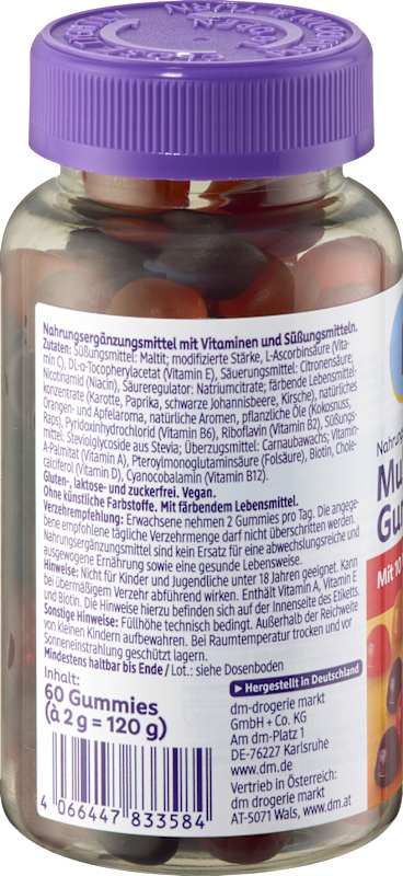Mivolis Multivitamines gommes 60 pièces 120 g
