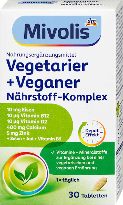 Mivolis Complexe nutritionnel végétarien et végan 30 comprimés 46 g
