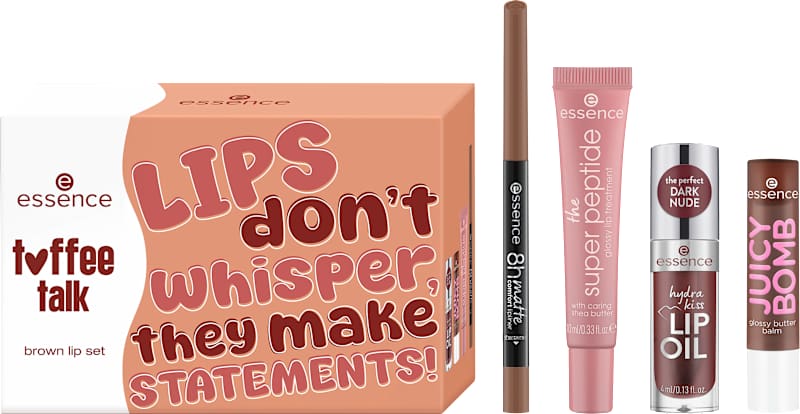 essence Coffret Toffee Talk Brown Lip 4 pièces