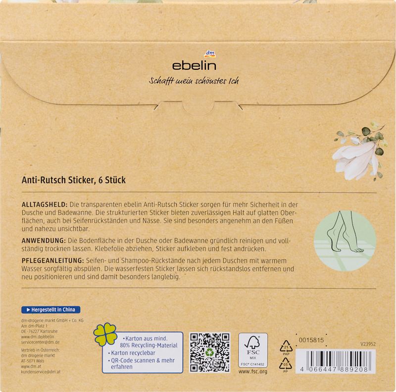 ebelin stickers antidérapants douche 6 pièces