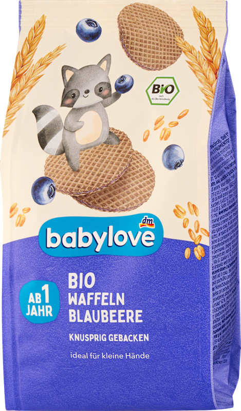 babylove en-cas enfant gaufrettes myrtille 30 g