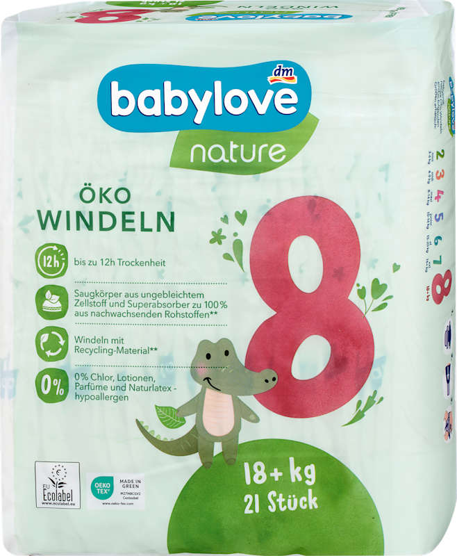 babylove Couches T.8 (18+ kg) 21 pièces