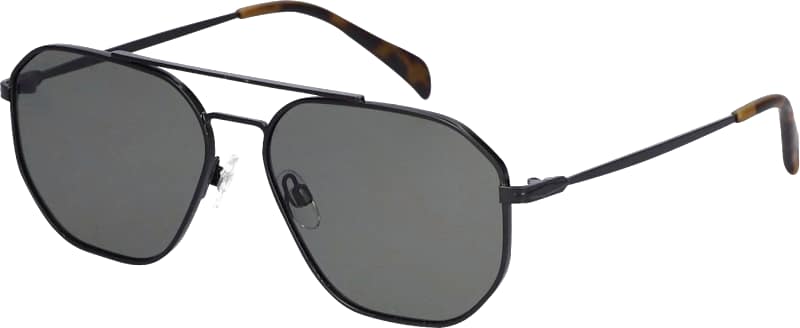 SUNDANCE Lunettes de soleil adulte aviateur monture noire 1 pc