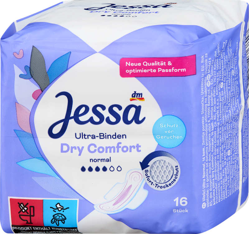 Jessa Serviettes Ultra Dry Comfort Normal 16 pc