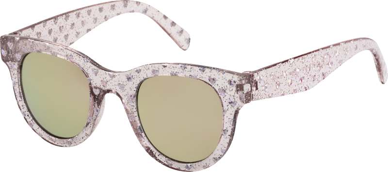 SUNDANCE Lunettes de soleil enfant monture transparente paillettes et cœurs 1 pièce