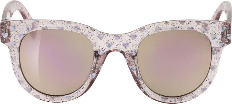 SUNDANCE Lunettes de soleil enfant monture transparente paillettes et cœurs 1 pièce
