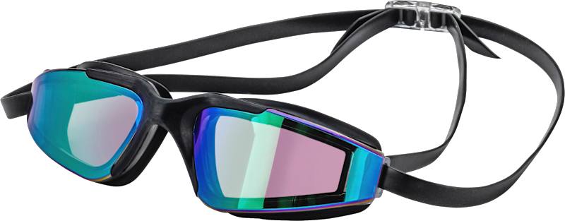 SUNDANCE lunettes de natation Kids cadre noir miroir coloré 1 pc