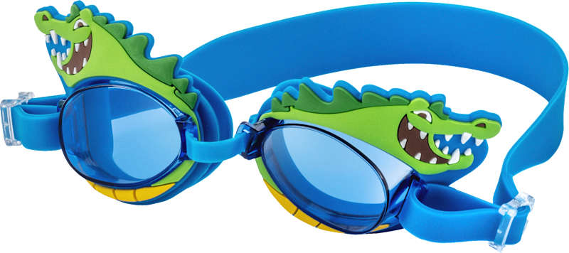 SUNDANCE Lunettes de natation enfant bleu avec crocodile 1 pièce