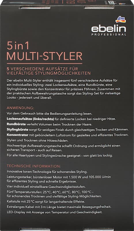 ebelin PROFESSIONAL Multi-Styler 5en1 1 pièce