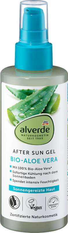 alverde NATURKOSMETIK Gel après-soleil à l'Aloe Vera 200 ml