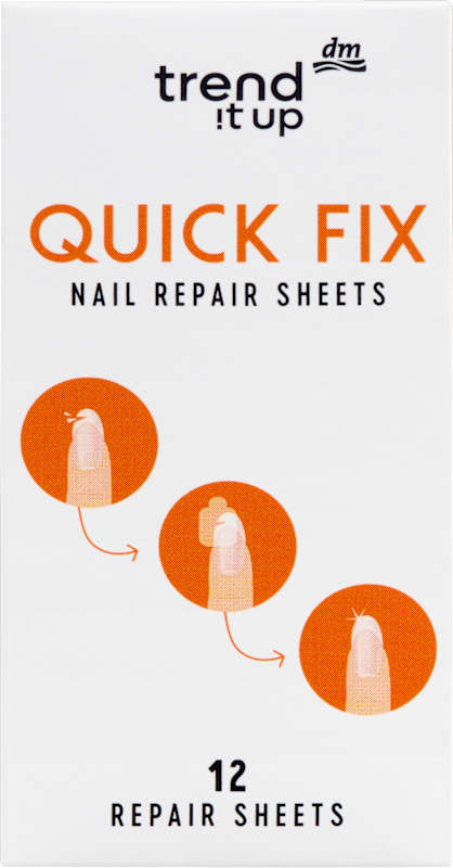 trend !t up Patchs réparateurs ongles Quick Fix, 12 pièces