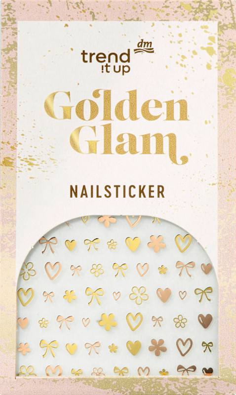 trend !t up Stickers à ongles Golden Glam, 72 pièces