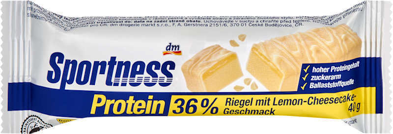 Sportness Barre Protéinée 36% Goût Lemon-Cheesecake 40 g