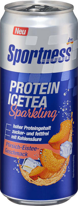 Sportness Boisson protéinée pétillante goût thé glacé pêche prête à boire 330 ml