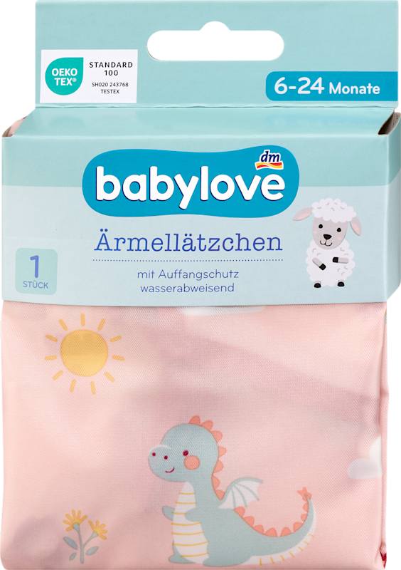 babylove Bavoir à manches rose Dino 1 pièce