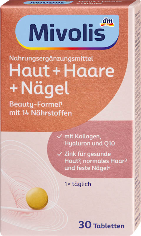 Mivolis Peau Cheveux Ongles 30 pièces 22 g