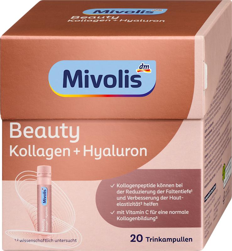 Mivolis Beauty Collagène + Hyaluron, ampoules à boire, 20 pièces, 500 ml