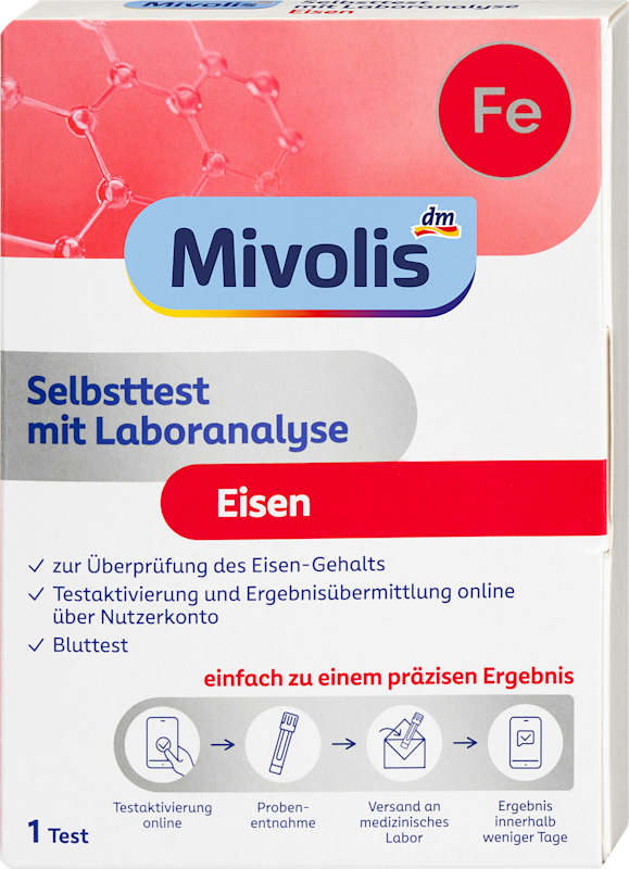 Mivolis Autotest avec analyse labo Fer 1 utilisation 1 pc