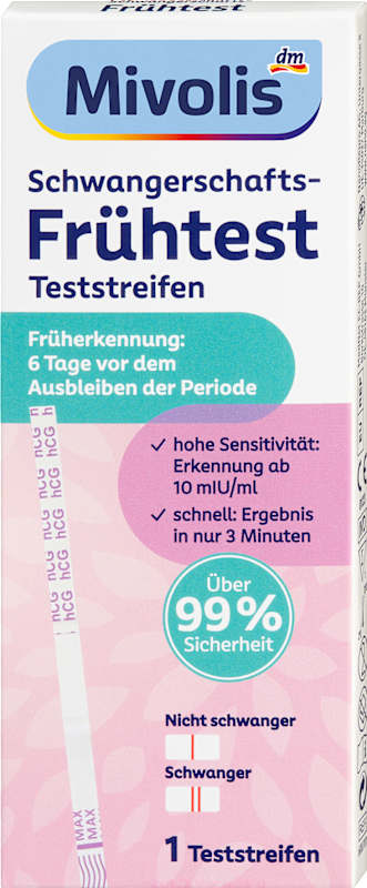 Mivolis Test de grossesse précoce, 1 pièce