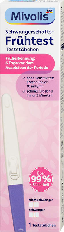 Mivolis Test de grossesse précoce bâtonnet 1 pièce