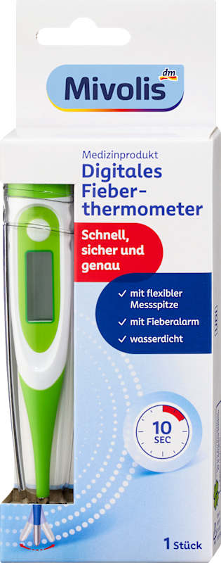 Mivolis Thermomètre digital à embout flexible 1 pièce