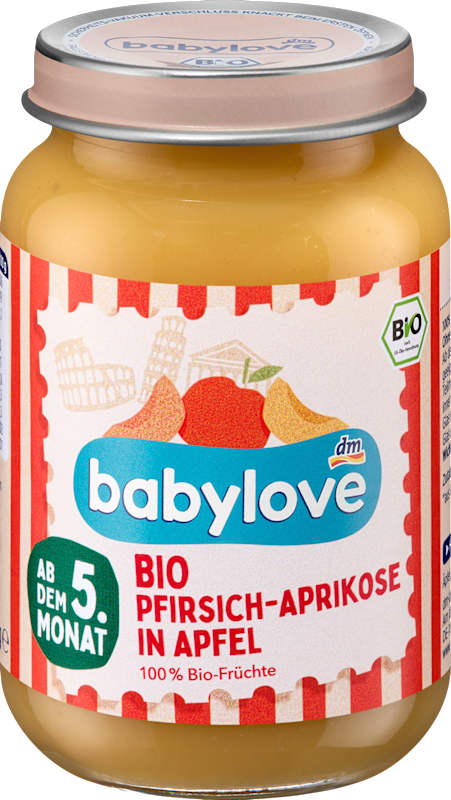 babylove Compote pêche-abricot et pomme dès 5 mois 190 g