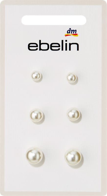 ebelin Boucles d'oreilles perles 6 pièces