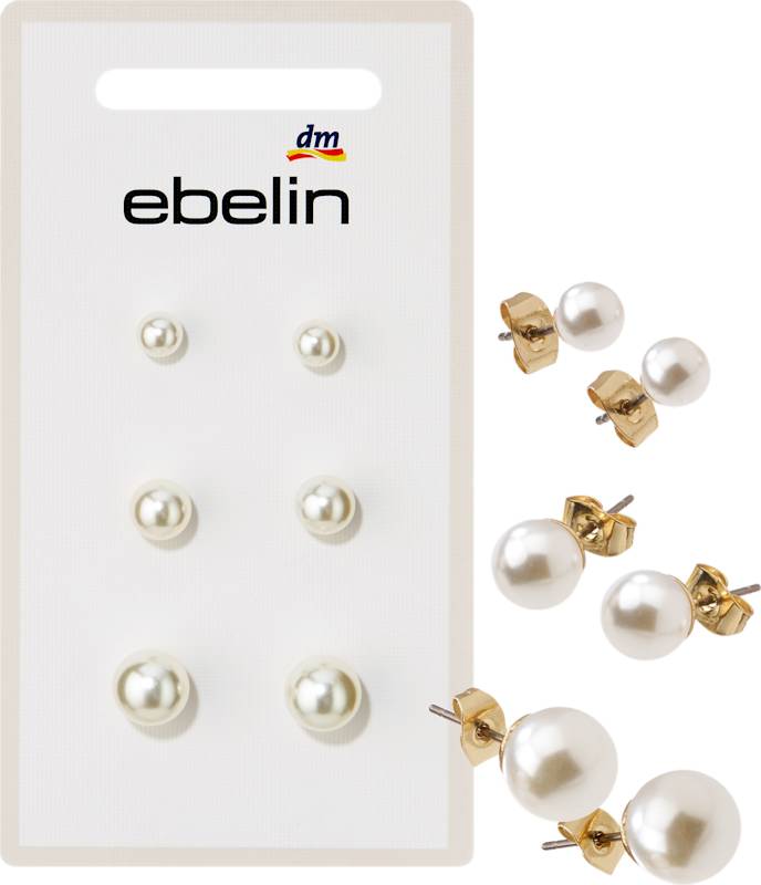 ebelin Boucles d'oreilles perles 6 pièces