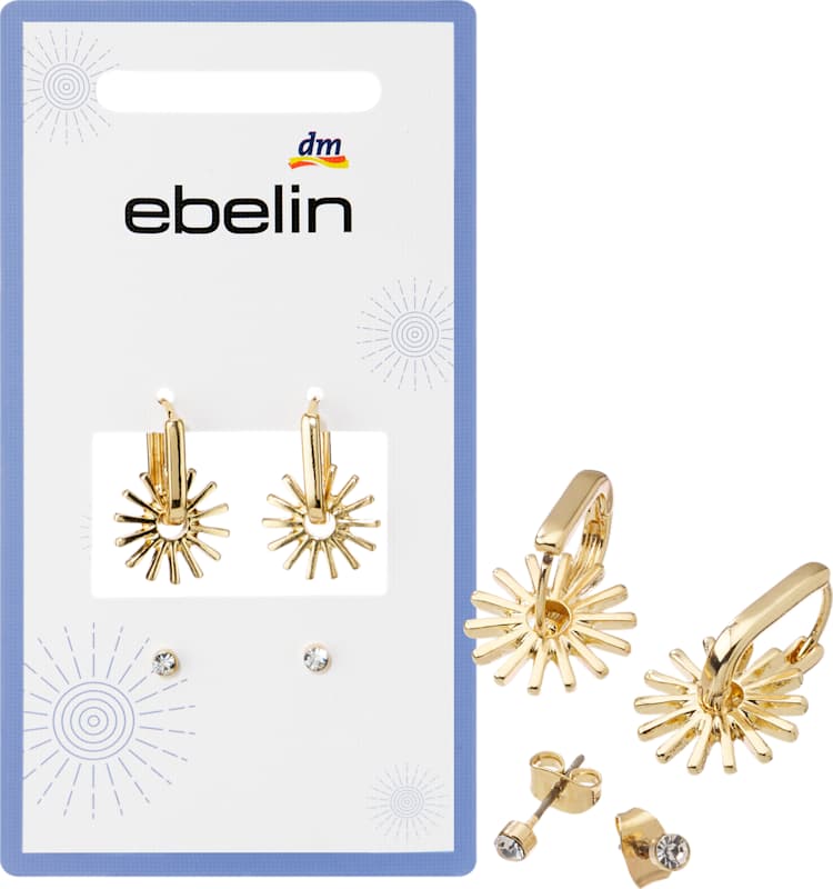 ebelin Créoles soleil aspect doré 4 pcs