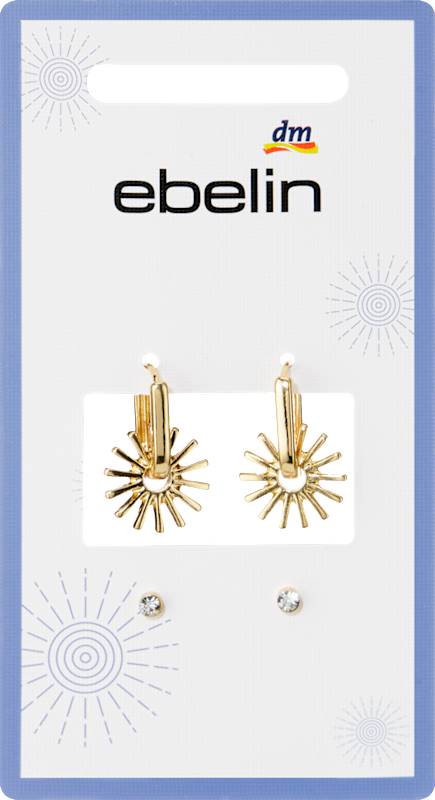 ebelin Créoles soleil aspect doré 4 pcs